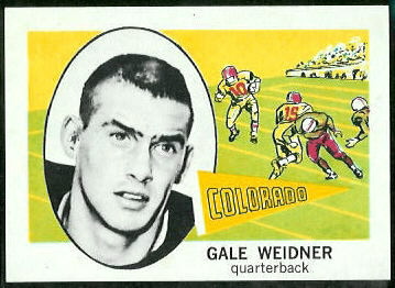 Gale Weidner 1961 Nu-Card football card