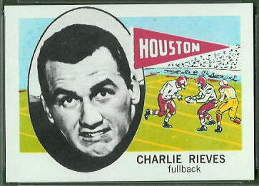 Charlie Rieves 1961 Nu-Card football card