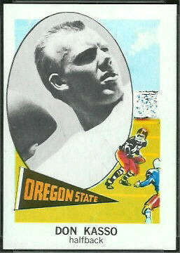 Don Kasso 1961 Nu-Card football card