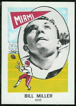 Bill Miller 1961 Nu-Card football card