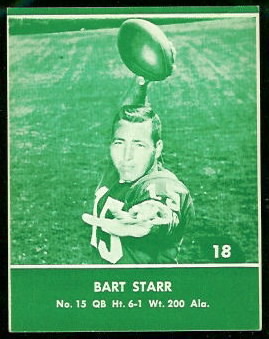 Bart Starr 1961 Packers Lake to Lake football card