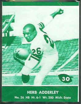 Herb Adderley 1961 Packers Lake to Lake football card