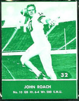 John Roach 1961 Packers Lake to Lake football card