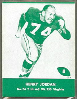 Henry Jordan 1961 Packers Lake to Lake football card