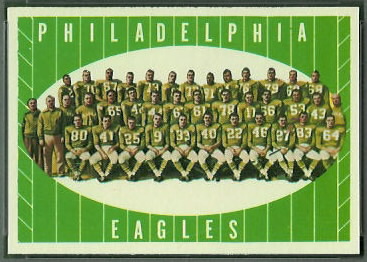 Philadelphia Eagles Team 1961 Topps football card