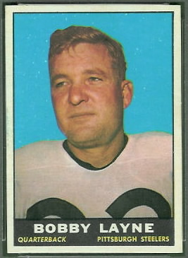 Bobby Layne 1961 Topps football card