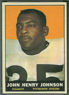 John Henry Johnson 1961 Topps football card John Henry Johnson 1961 Topps football card