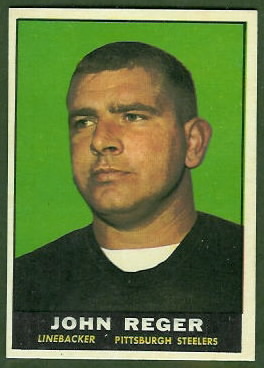 John Reger 1961 Topps football card