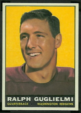 Ralph Guglielmi 1961 Topps football card