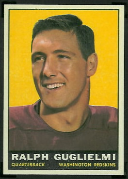 Ralph Guglielmi 1961 Topps football card Ralph Guglielmi 1961 Topps football card