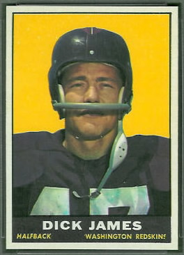 Dick James 1961 Topps football card