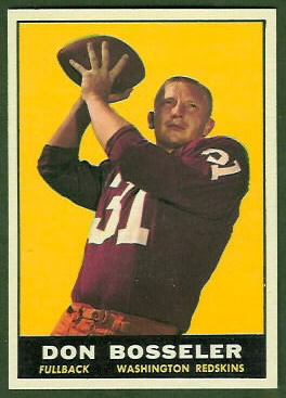 Don Bosseler 1961 Topps football card Don Bosseler 1961 Topps football card