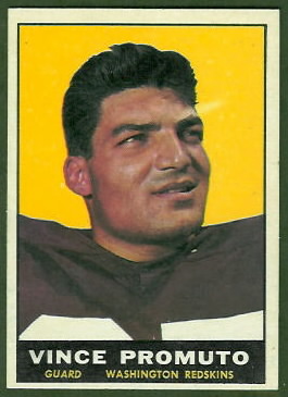 Vince Promuto 1961 Topps football card