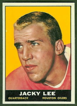 Jack Lee 1961 Topps football card