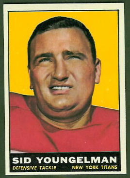 Sid Youngelman 1961 Topps football card