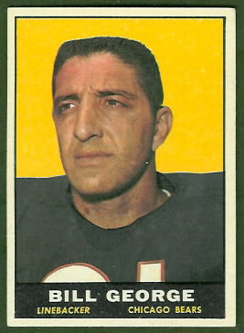 Bill George 1961 Topps football card