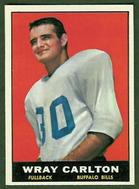 Wray Carlton 1961 Topps football card