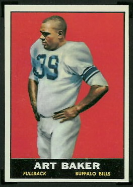 Art Baker 1961 Topps football card