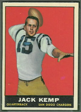 Jack Kemp 1961 Topps football card