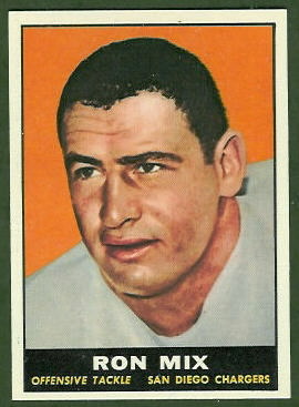 Ron Mix 1961 Topps football card