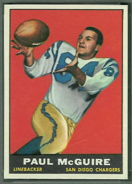 Paul Maguire 1961 Topps football card