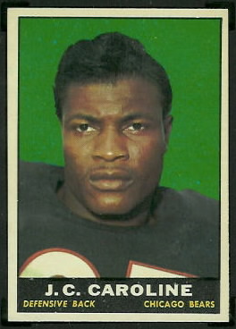 J.C. Caroline 1961 Topps football card J.C. Caroline 1961 Topps football card