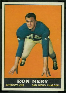 Ron Nery 1961 Topps football card