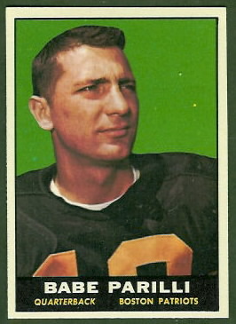 Babe Parilli 1961 Topps football card