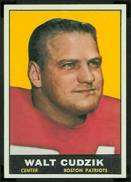 Walt Cudzik 1961 Topps football card