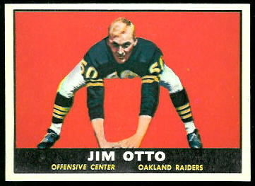 Jim Otto 1961 Topps football card