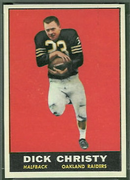 Dick Christy 1961 Topps football card