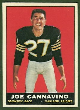 Joe Cannavino 1961 Topps football card