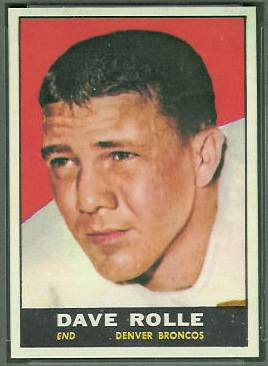 Dave Rolle 1961 Topps football card