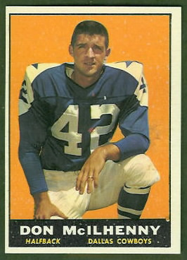 Don McIlhenny 1961 Topps football card Don McIlhenny 1961 Topps football card