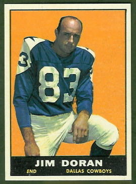 Jim Doran 1961 Topps football card