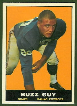 Buzz Guy 1961 Topps football card