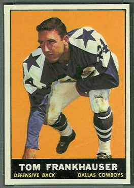 Tom Franckhauser 1961 Topps football card Tom Franckhauser 1961 Topps football card