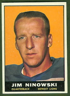 Jim Ninowski 1961 Topps football card