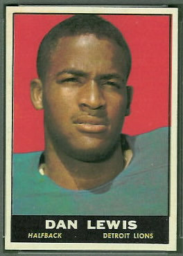 Dan Lewis 1961 Topps football card