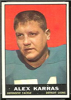 Alex Karras 1961 Topps football card