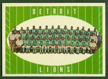 Detroit Lions Team 1961 Topps football card