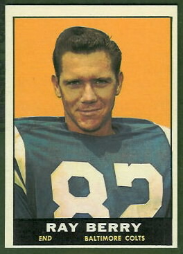 Raymond Berry 1961 Topps football card