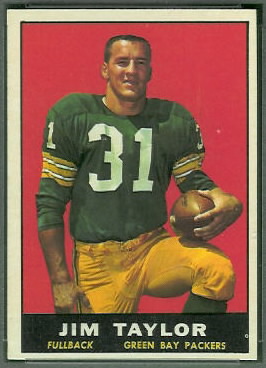 Jim Taylor 1961 Topps football card