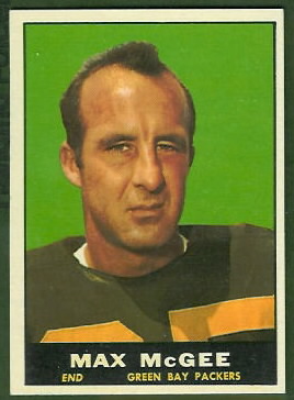 Max McGee 1961 Topps football card