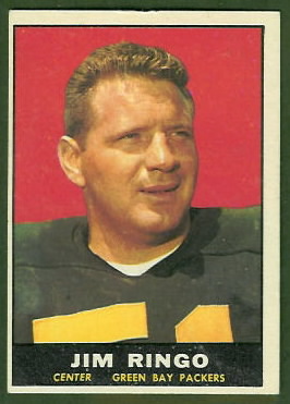 Jim Ringo 1961 Topps football card