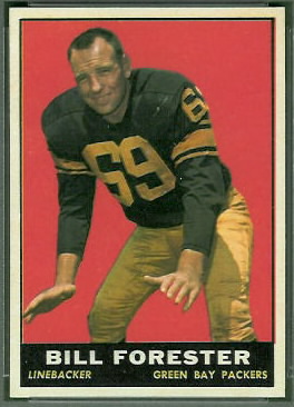 Bill Forester 1961 Topps football card
