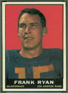 Frank Ryan 1961 Topps football card