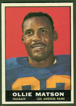 Ollie Matson 1961 Topps football card Ollie Matson 1961 Topps football card