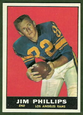 Jim Phillips 1961 Topps football card