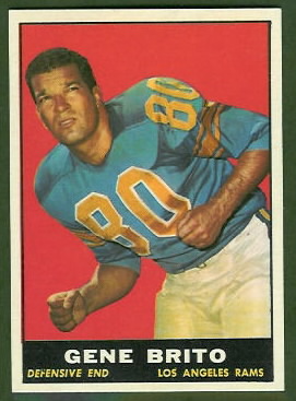 Gene Brito 1961 Topps football card